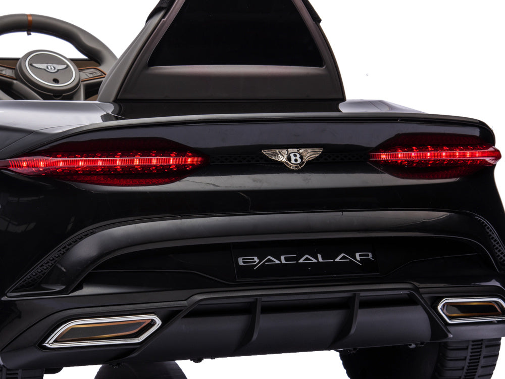 Licensed Bentley Bacalar 12V Kids Electric Car - 4WD Luxury Convertible (Black)