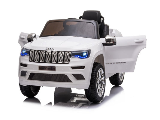 Jeep Grand Cherokee 12V Electric Kids Ride On Car - Leather Seat & Rubber Tires