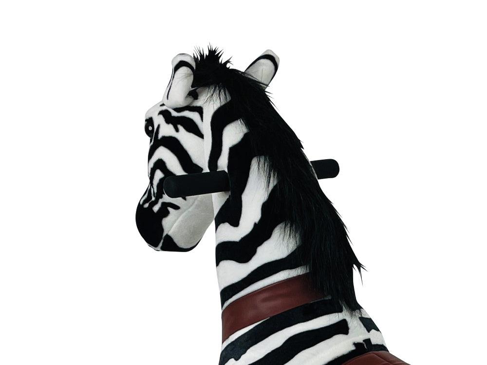 MY PONY Ride-On Zebra Toy - Galloping Action for Kids Ages 4-10 (Medium)