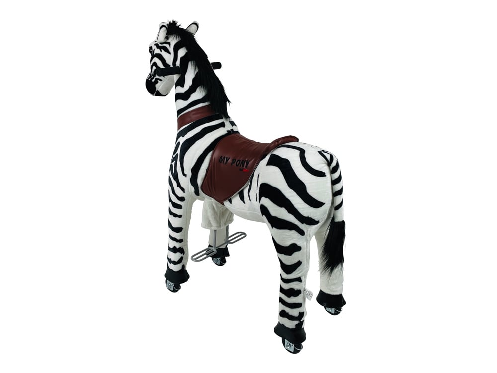 MY PONY Ride-On Zebra Toy - Galloping Action for Kids Ages 3-6 (Small)