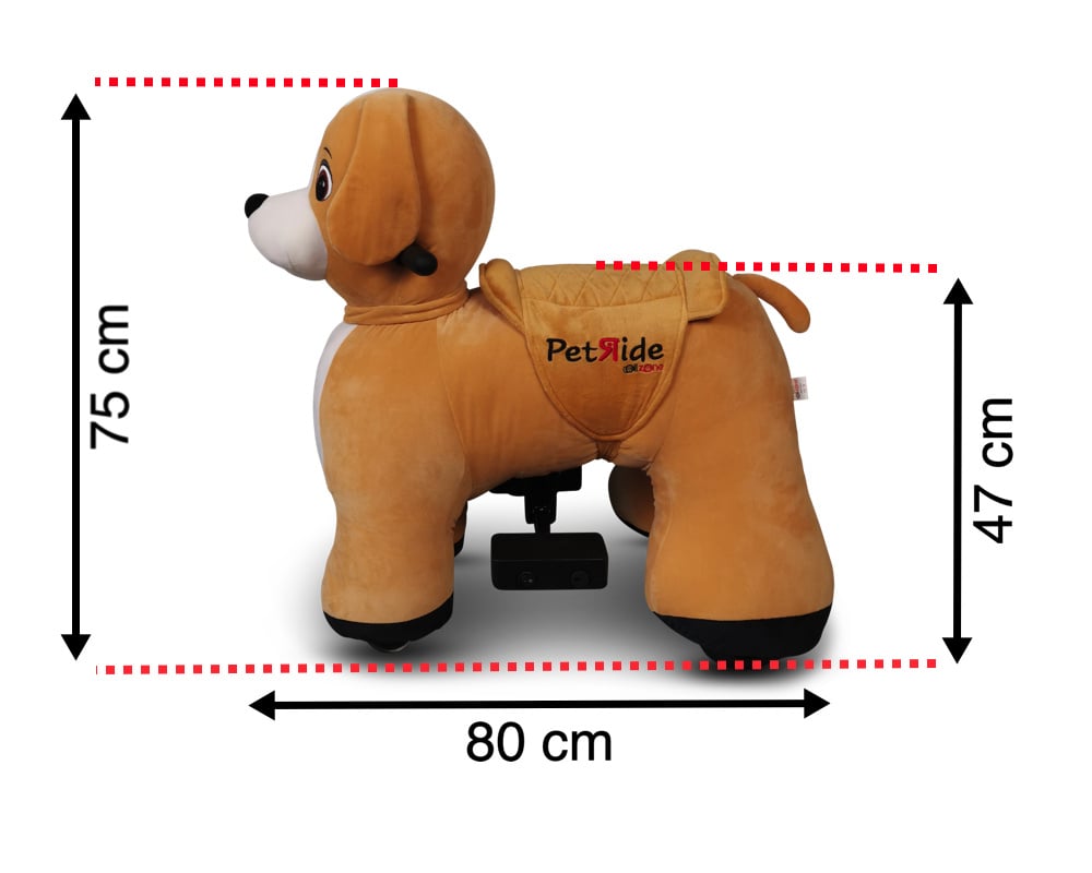 PetRide Electric Ride-On Dog - Battery Powered Pet Ride for Kids Ages 3-7