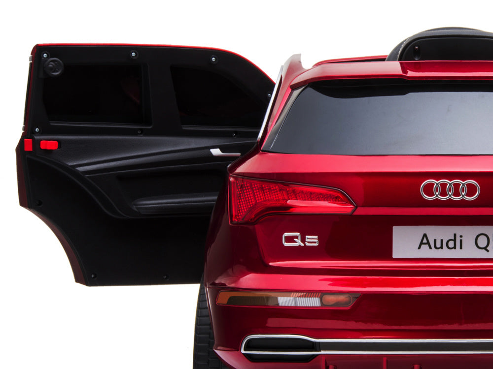 Licensed Audi Q5 12V Kids Electric Car - Compact SUV with Pull Handle & Wheels (Red)