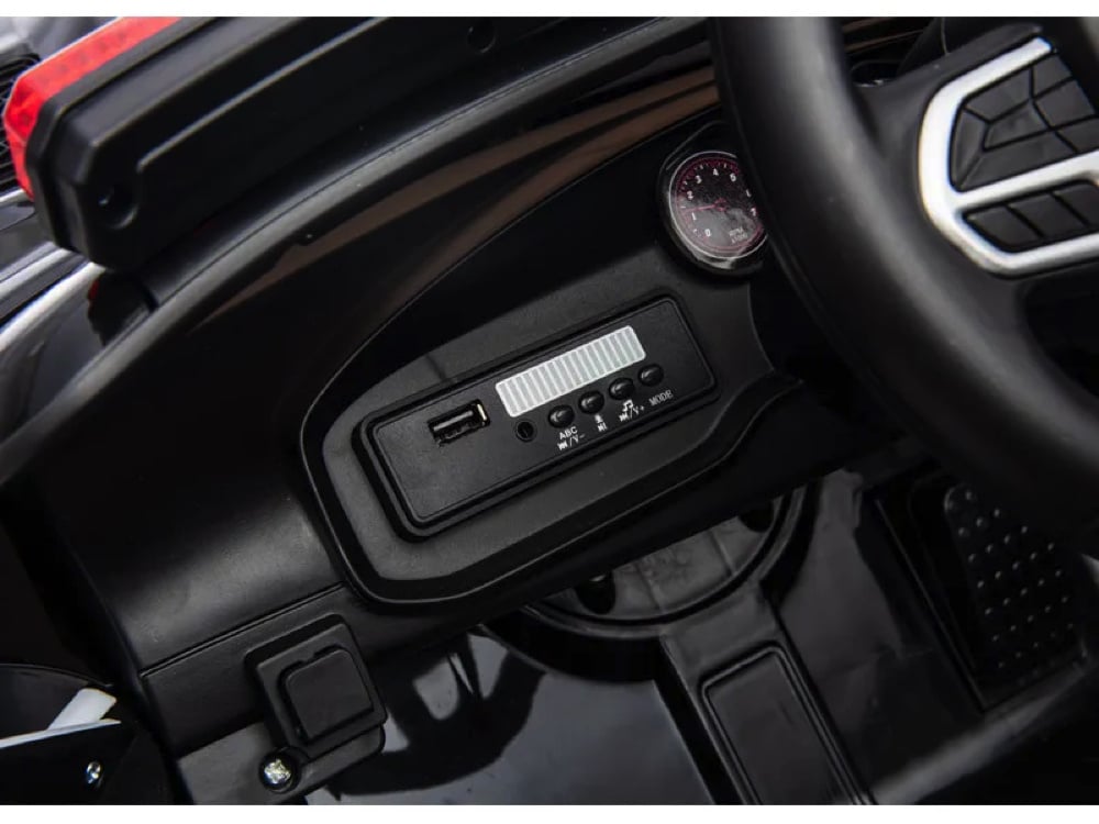 Dodge Charger SRT Police 12V Kids Electric Car - With Siren, Lights & Walkie Talkie (Black)