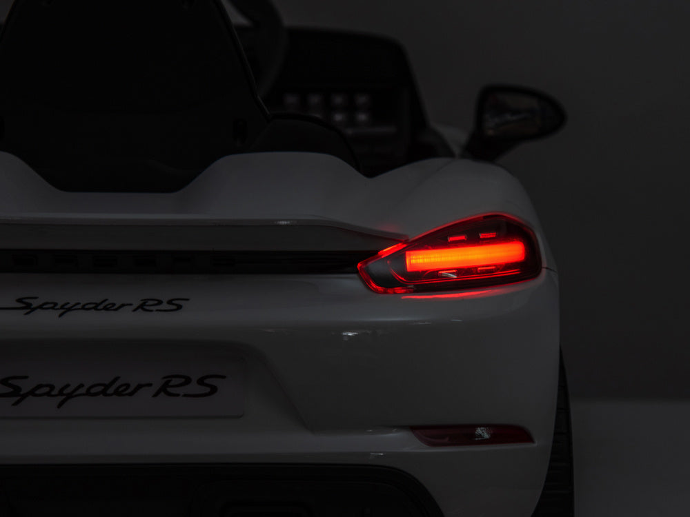 Licensed Porsche Spyder RS 12V Kids Electric Car with Lithium Battery (White)