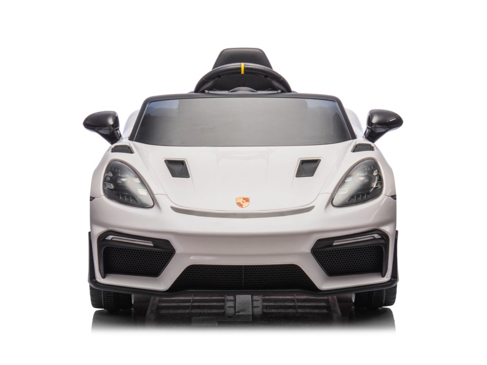 Licensed Porsche Spyder RS 12V Kids Electric Car with Lithium Battery (White)