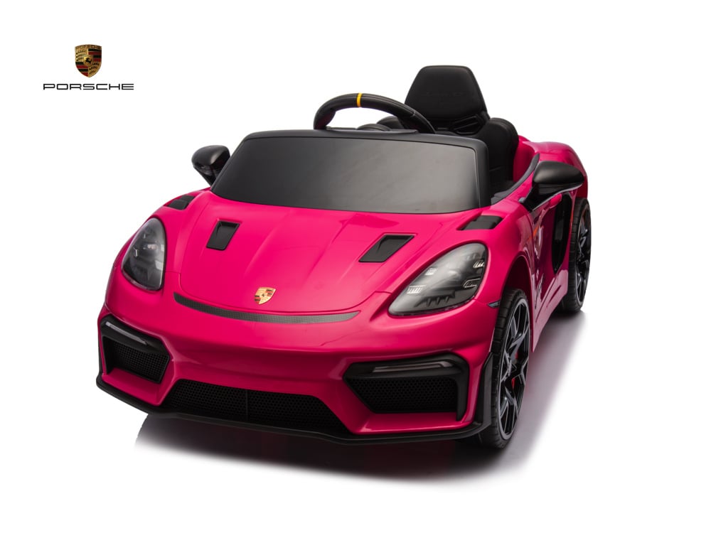 Licensed Porsche Spyder RS 12V Kids Electric Car - Sports Car with Lithium Battery (Pink)