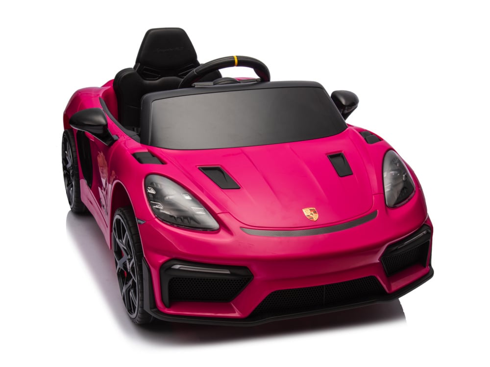 Licensed Porsche Spyder RS 12V Kids Electric Car - Sports Car with Lithium Battery (Pink)
