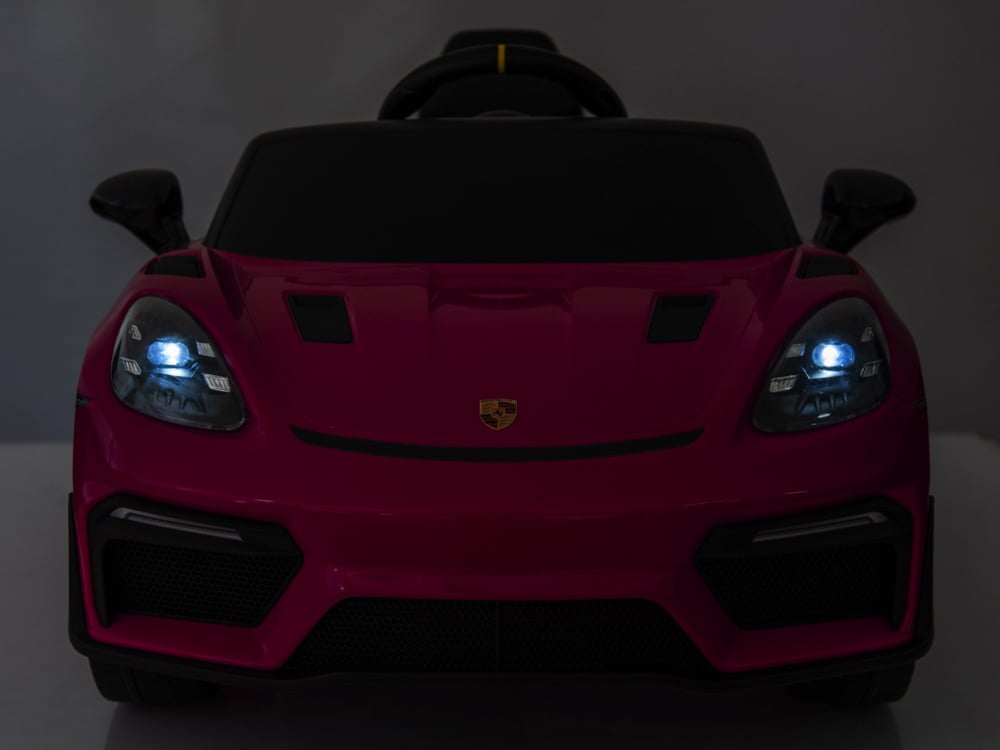 Licensed Porsche Spyder RS 12V Kids Electric Car - Sports Car with Lithium Battery (Pink)