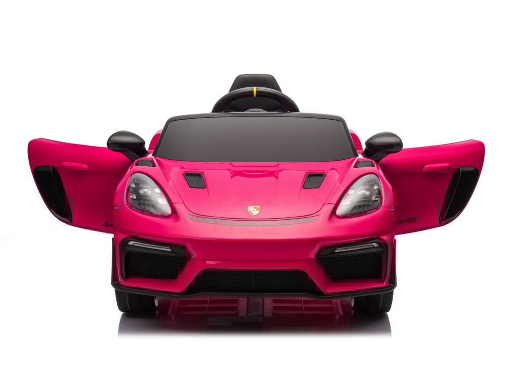Licensed Porsche Spyder RS 12V Kids Electric Car - Sports Car with Lithium Battery (Pink)
