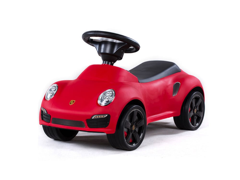 Licensed Porsche 911 Push Car - Ride-On Toy with Leather Seat
