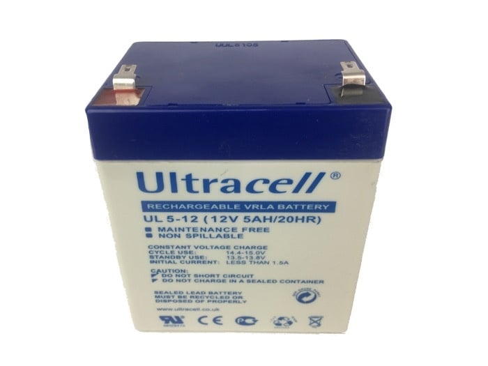 Ultracell 12V 5Ah Lead-Acid Battery - For Electric Ride-On Toys