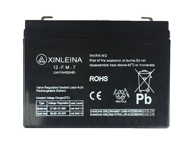 XINLEINA 24V 7Ah Lead-Acid Battery - For Electric Ride-On Toys