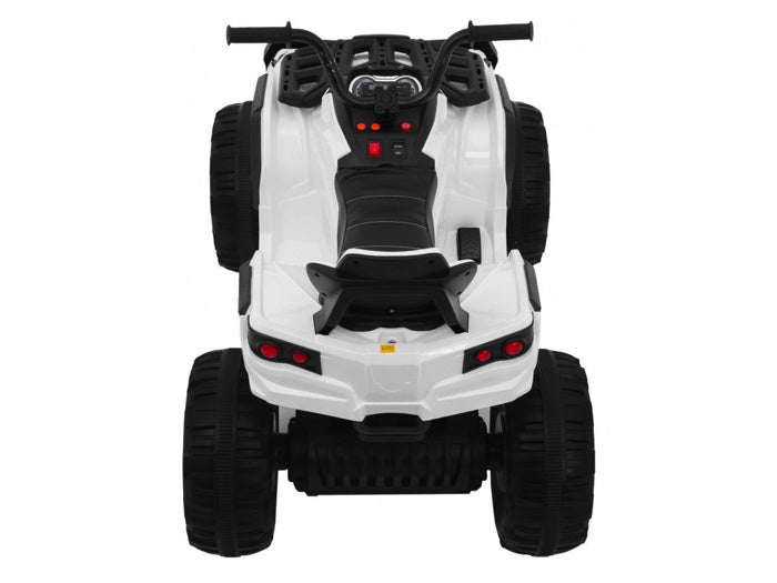 Electric Kids Quad 12V with Rubber Tires & Remote Control (White)