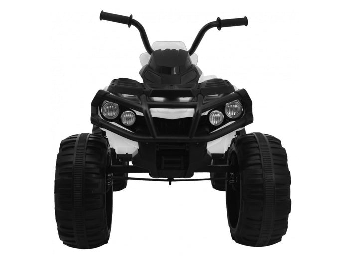 Electric Kids Quad 12V with Rubber Tires & Remote Control (White)