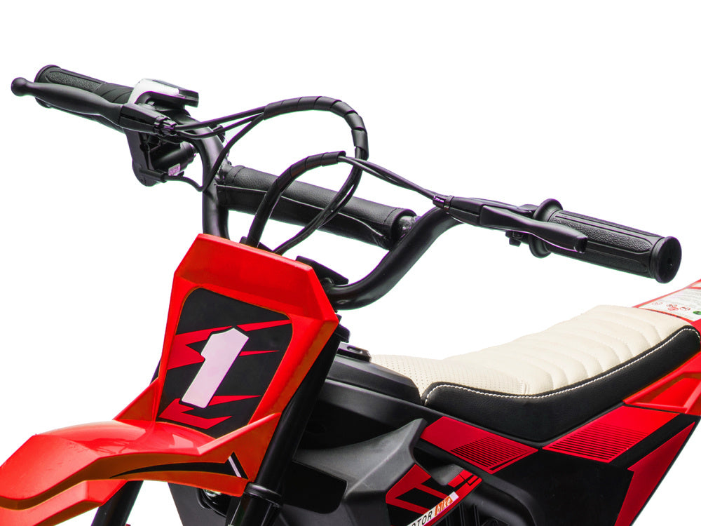 24V Electric Dirt Bike for Kids - Off-Road Motorcycle with Suspension & Air Tires