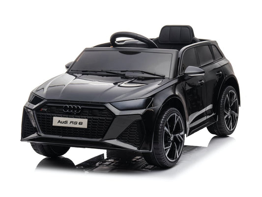Licensed Audi RS6 12V Kids Electric Car - Sports Wagon with Bluetooth (Black)