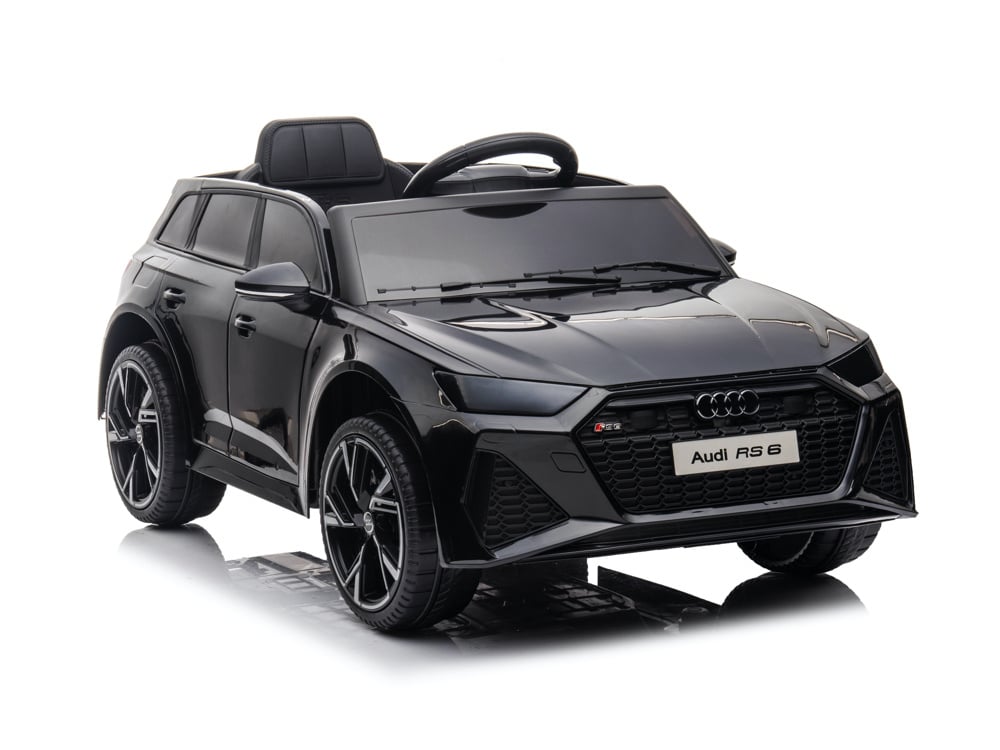 Licensed Audi RS6 12V Kids Electric Car - Sports Wagon with Bluetooth (Black)