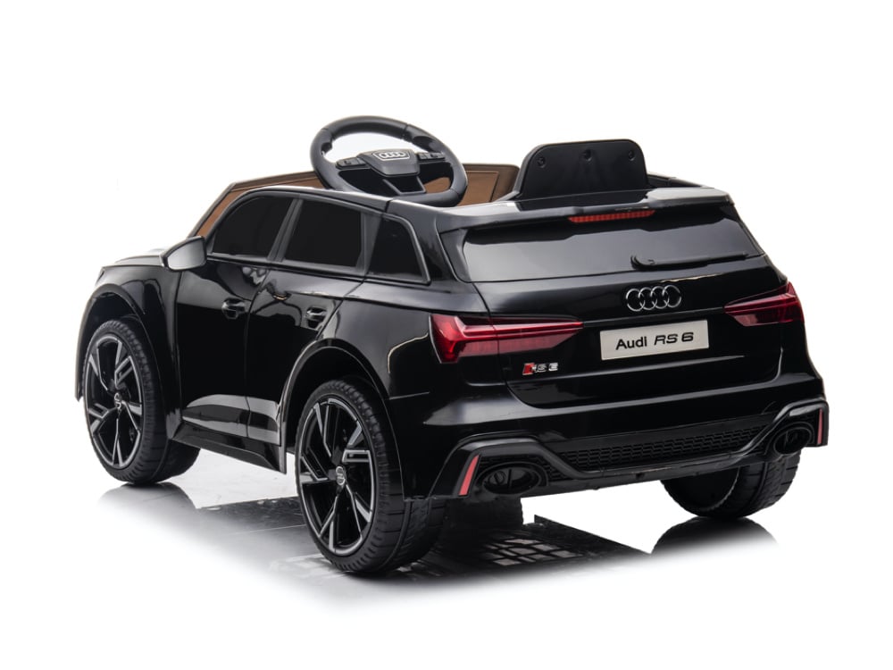 Licensed Audi RS6 12V Kids Electric Car - Sports Wagon with Bluetooth (Black)