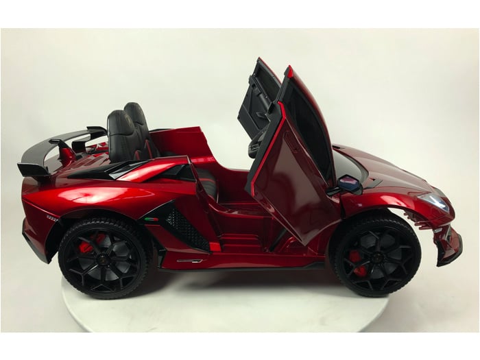 Licensed Lamborghini Aventador SVJ 12V Kids Electric Car - With Authentic Wing Doors (Red)