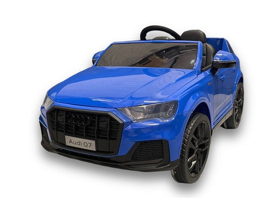 Licensed Audi Q7 12V Kids Electric SUV with Rubber Tires (Blue)