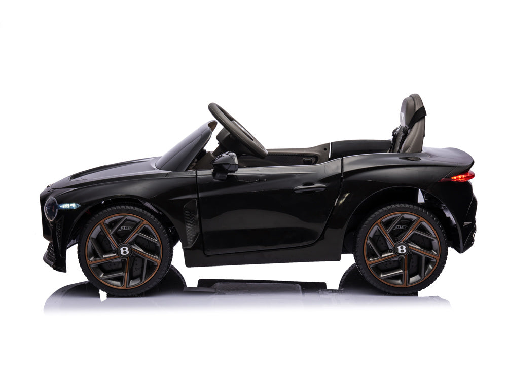 Licensed Bentley Bacalar 12V Kids Electric Car - 4WD Luxury Convertible (Black)