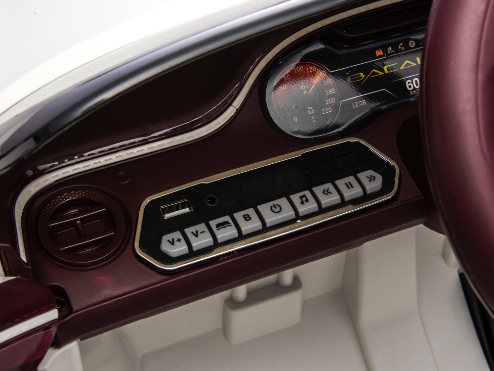 Licensed Bentley Bacalar 12V Kids Electric Car - Luxury Convertible with 4WD