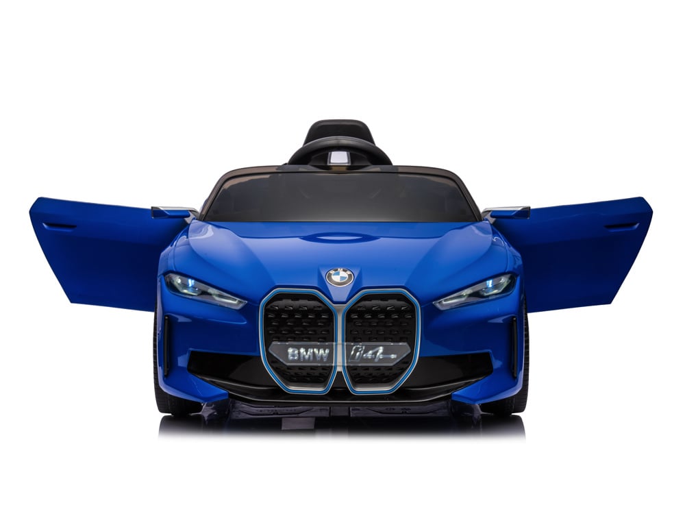 Licensed BMW i4 12V Kids Electric Car - Premium Sedan with Bluetooth & Dashboard Lighting (Blue)
