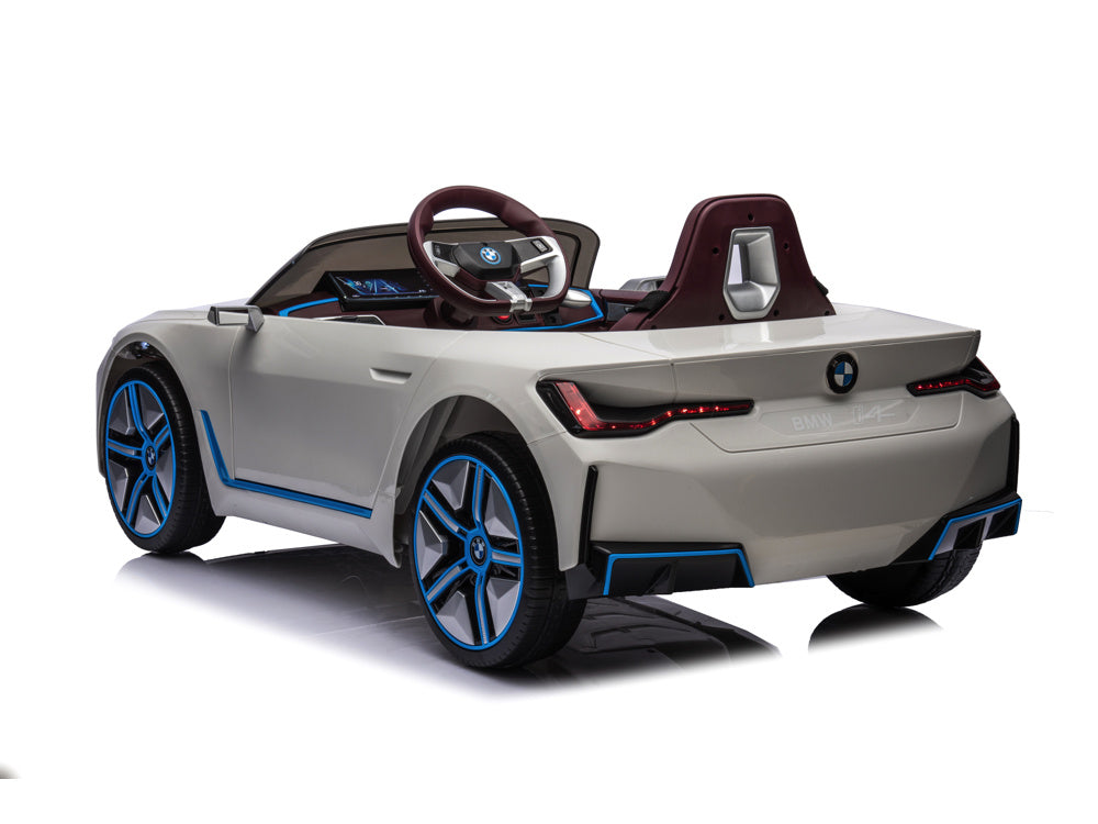 Licensed BMW i4 12V Kids Electric Car - Premium Sedan with Bluetooth & Dashboard Lighting