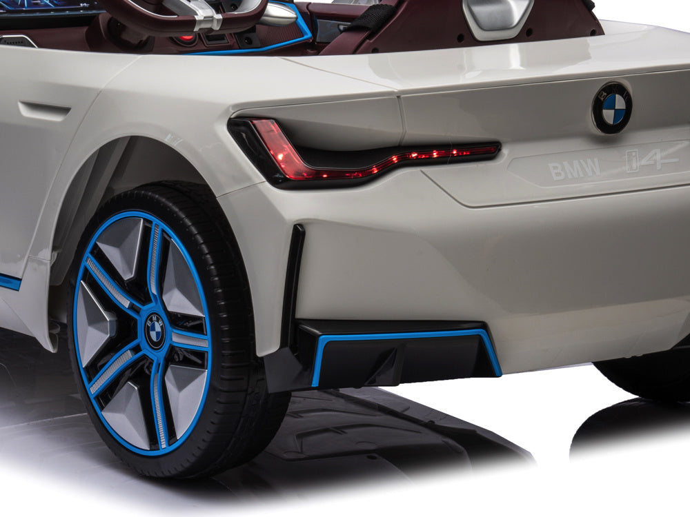 Licensed BMW i4 12V Kids Electric Car - Premium Sedan with Bluetooth & Dashboard Lighting