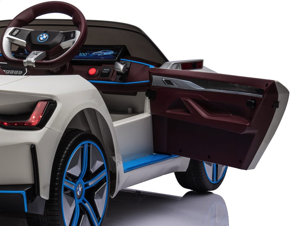 Licensed BMW i4 12V Kids Electric Car - Premium Sedan with Bluetooth & Dashboard Lighting