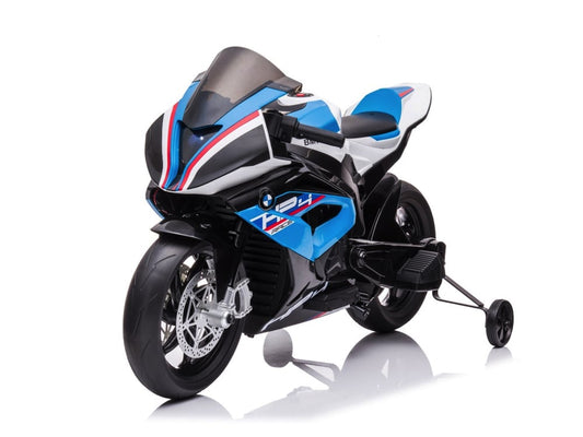 Licensed BMW HP4 12V Kids Electric Motorcycle - With Training Wheels & Music Module
