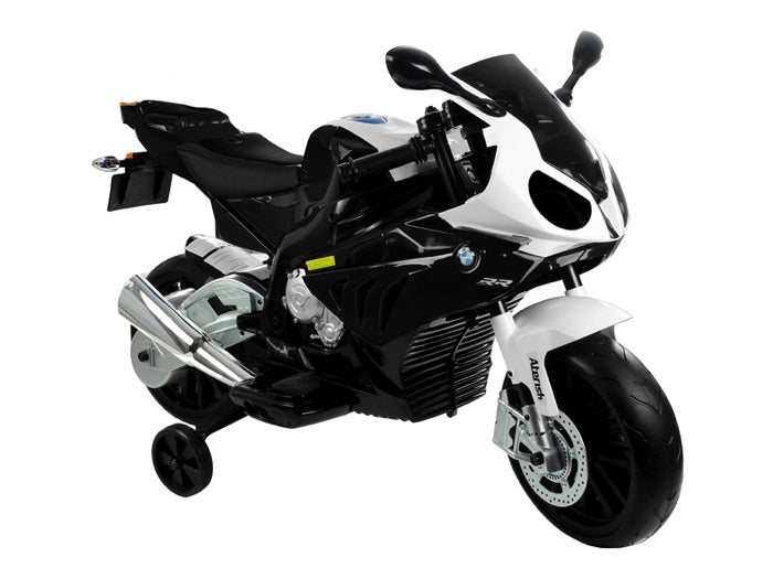 Licensed BMW S1000 12V Kids Electric Motorcycle - 2-Speed with Training Wheels