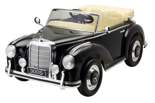 Licensed Mercedes-Benz 300S Classic 12V Kids Electric Car - Vintage Convertible with FM Radio