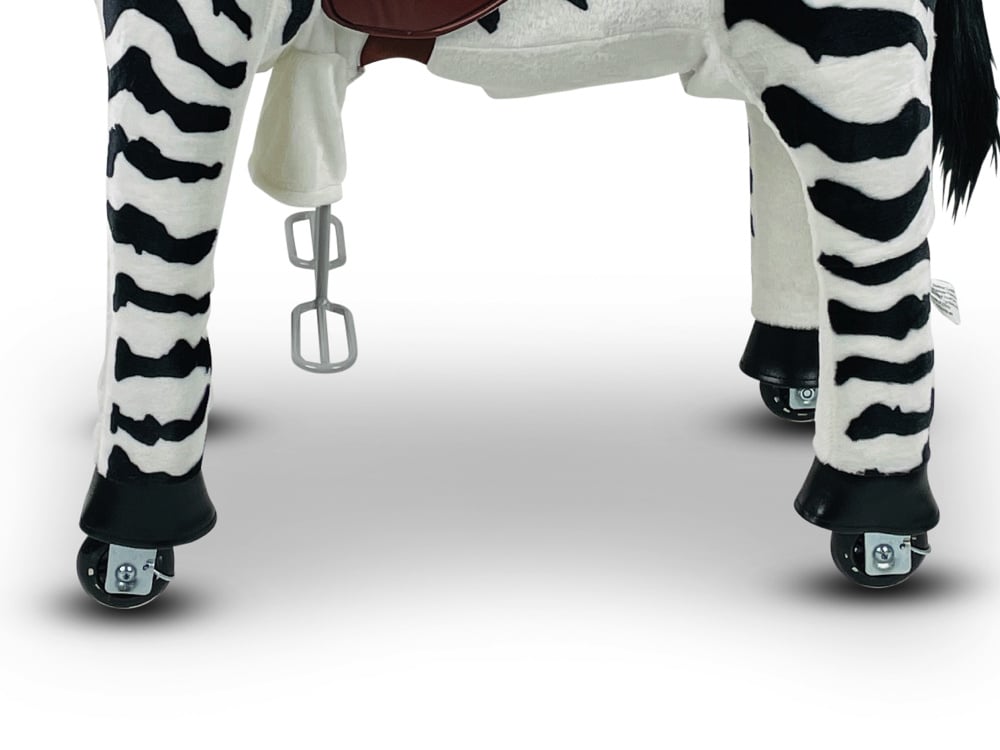 MY PONY Ride-On Zebra Toy - Galloping Action for Kids Ages 4-10 (Medium)