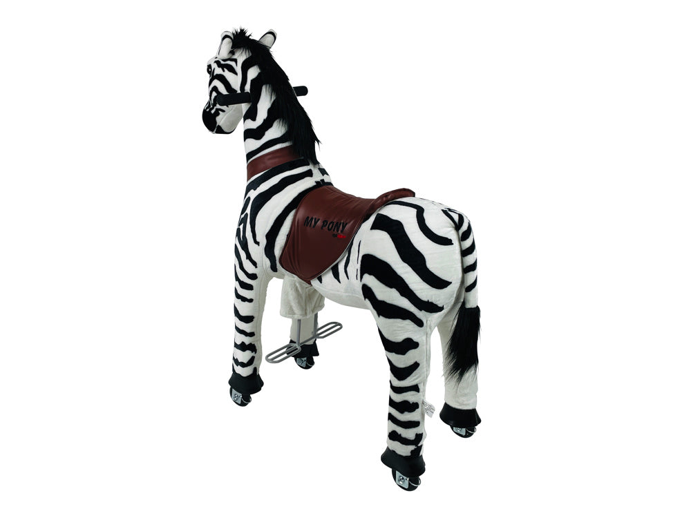 MY PONY Ride-On Zebra Toy - Galloping Action for Kids Ages 4-10 (Medium)