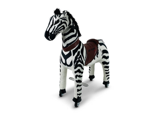MY PONY Ride-On Zebra Toy - Galloping Action for Kids Ages 3-6 (Small)