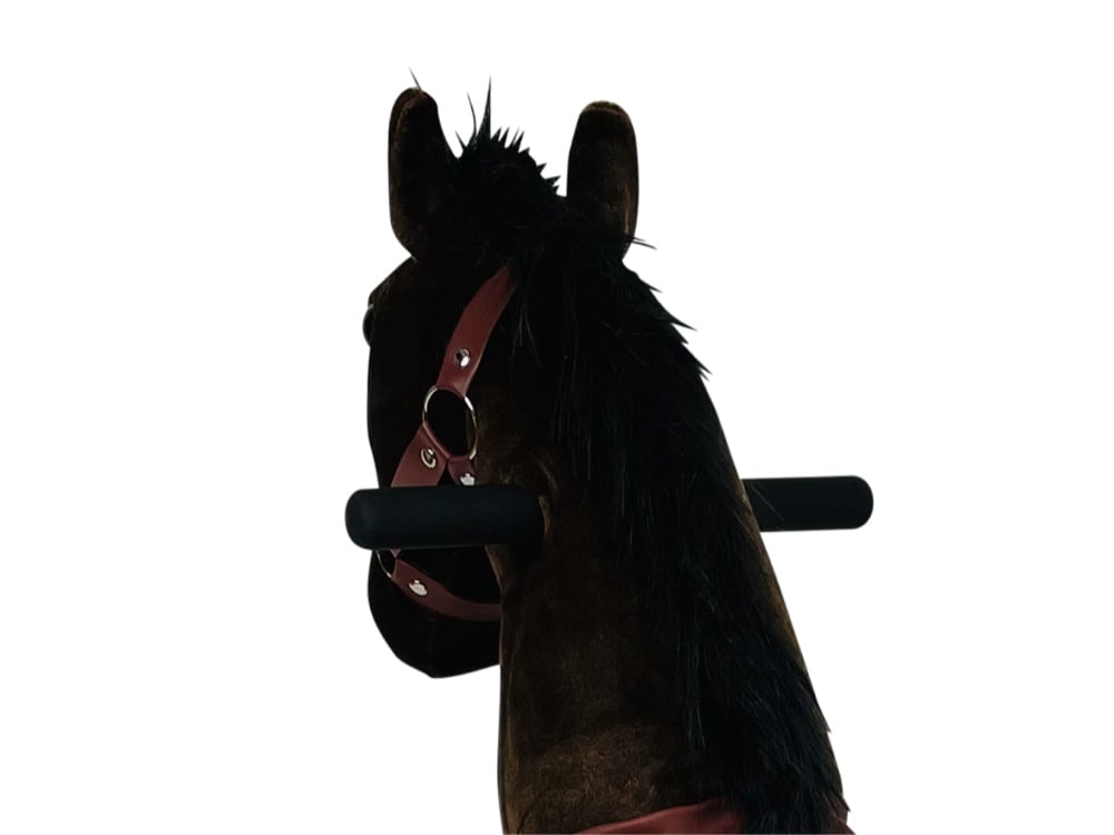 MY PONY Ride-On Horse Toy - Galloping Action for Ages 8+ (Large Brown)