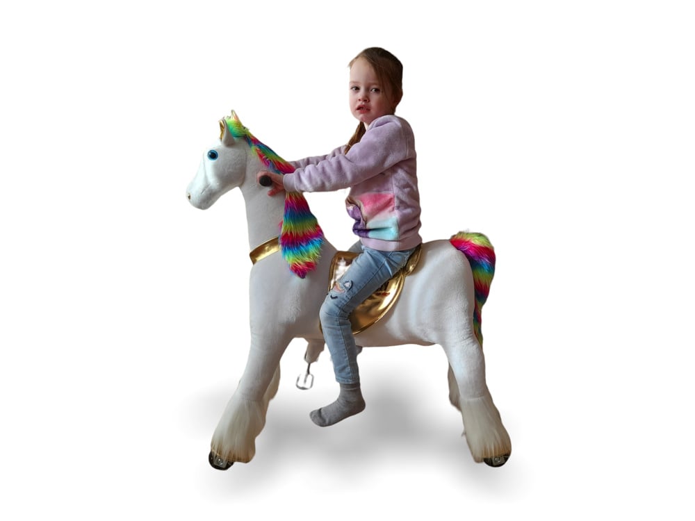 MY PONY Ride-On Unicorn Toy - Galloping Action for Kids Ages 4-10 (Medium)