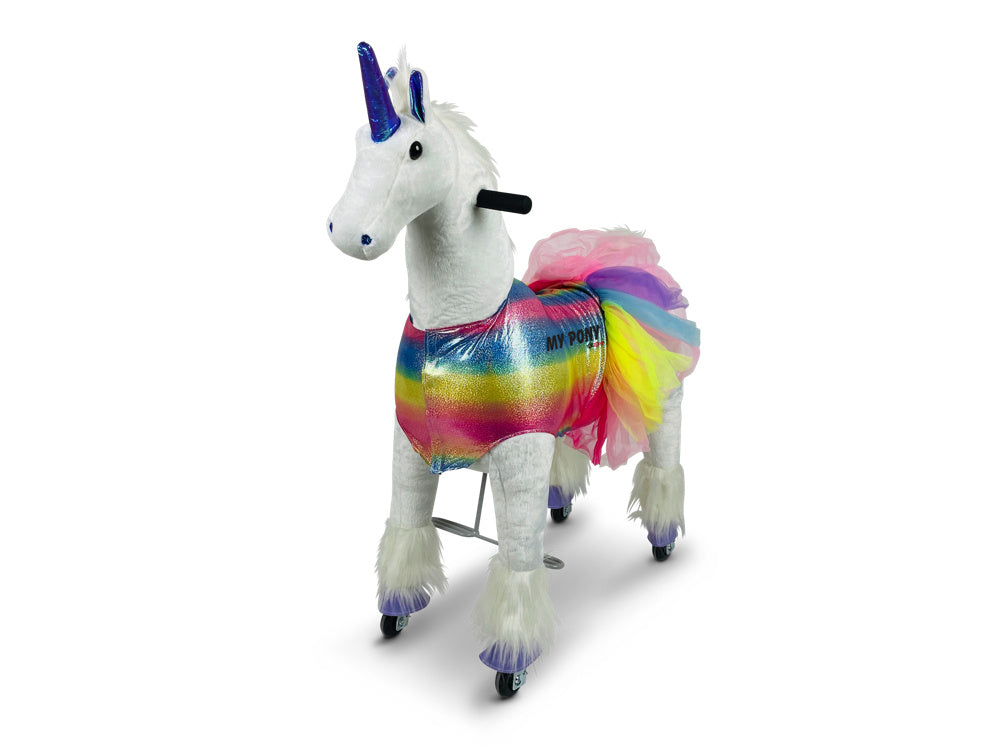 MY PONY Ride-On Unicorn Toy - Galloping Action for Kids Ages 3-6 (Small)