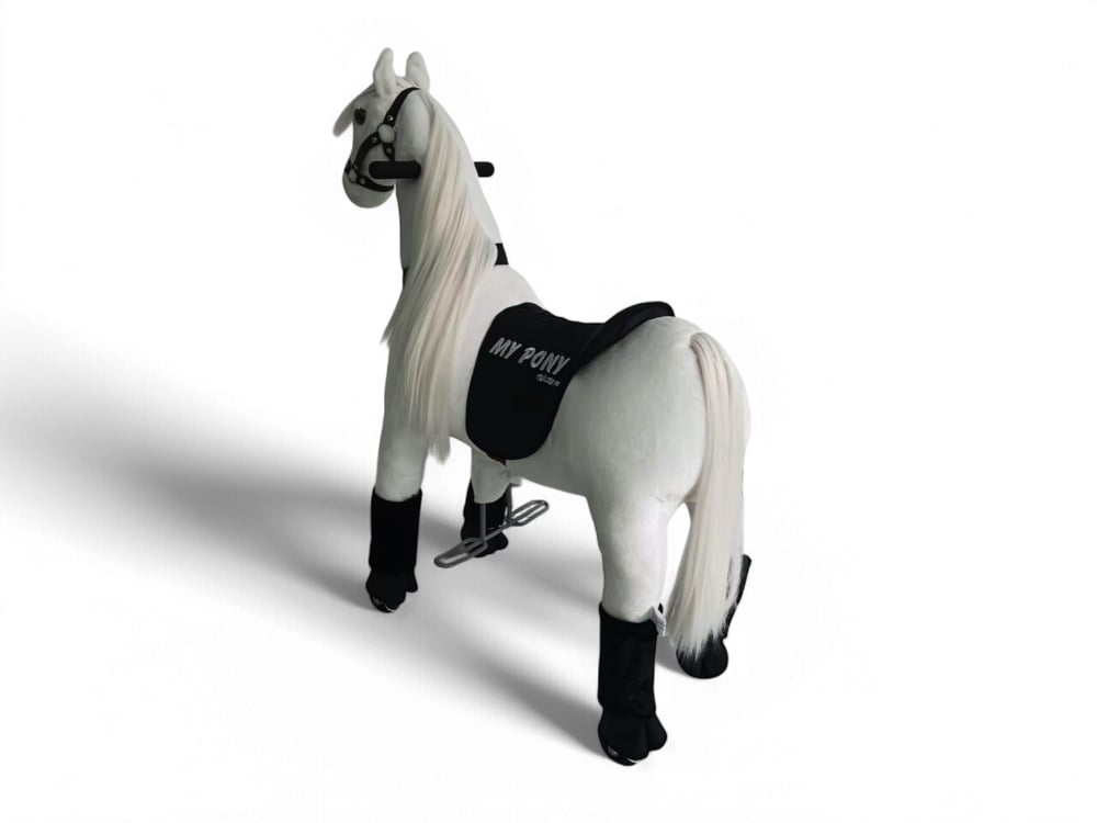 MY PONY Ride-On Horse Toy - Galloping Action for Kids Ages 3-6 (Small Spotted)