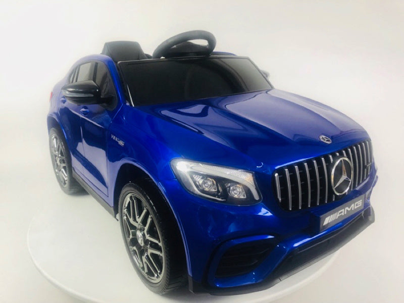 Licensed Mercedes-Benz GLC 63 12V Kids Electric Car - SUV with 5-Point Harness (Blue)