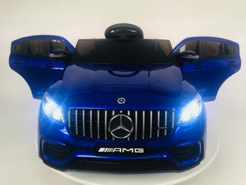Licensed Mercedes-Benz GLC 63 12V Kids Electric Car - SUV with 5-Point Harness (Blue)
