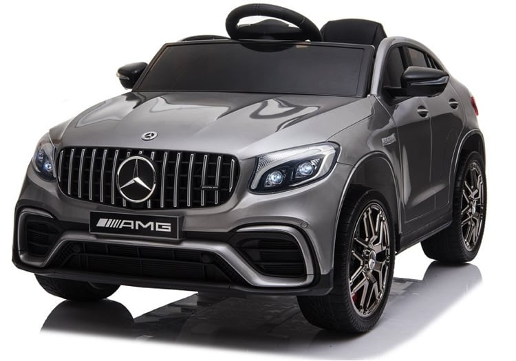 Licensed Mercedes-Benz GLC 63 12V Kids Electric Car - SUV with 5-Point Harness (Grey)