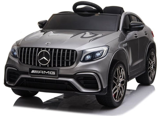 Licensed Mercedes-Benz GLC 63 12V Kids Electric Car - SUV with 5-Point Harness (Grey)