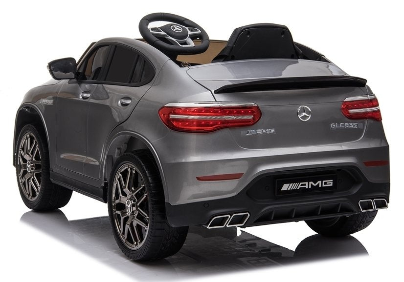 Licensed Mercedes-Benz GLC 63 12V Kids Electric Car - SUV with 5-Point Harness (Grey)