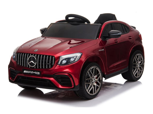 Licensed Mercedes-Benz GLC 63 12V Kids Electric Car - SUV with 5-Point Harness (Red)