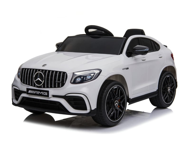 Licensed Mercedes-Benz GLC 63 12V Kids Electric Car - SUV with 5-Point Harness (White)