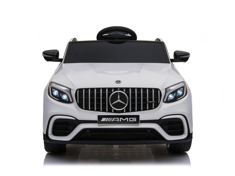 Licensed Mercedes-Benz GLC 63 12V Kids Electric Car - SUV with 5-Point Harness (White)