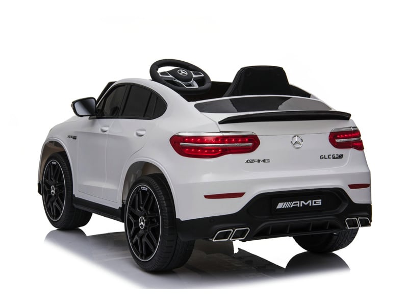 Licensed Mercedes-Benz GLC 63 12V Kids Electric Car - SUV with 5-Point Harness (White)
