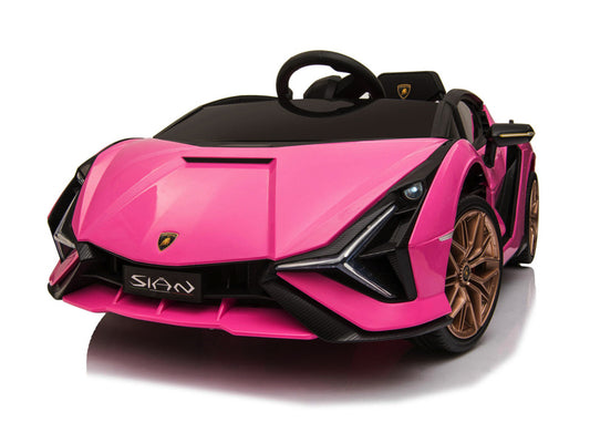 Licensed Lamborghini Sian 12V Kids Electric Car - With Wing Doors (Pink)